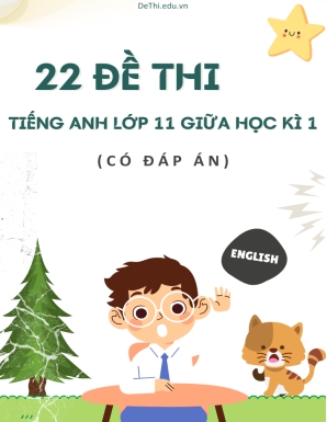 Bộ 22 Đề thi Tiếng Anh Lớp 11 giữa học kì 1 (Có đáp án)